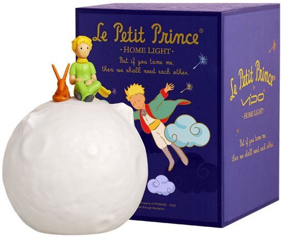 HOME LIGHT Le Petit Prince Nachtlampje Kinderen Babykamer Wit Kunststof Rond LED Warm Wit Licht