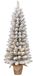 Black Box Trees Gerlos kerstboom met burlap groen frosted 30L TIPS 70 battery operated en timer - h75xd36cm