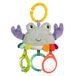 Fehn Mini-mobiele krab – motoriek speelgoed om op te hangen voor kinderwagen, kinderbed en babyzitje, om bijten, grijpen en geluiden te produceren, speelgoed voor baby's en kinderen vanaf 3 maanden