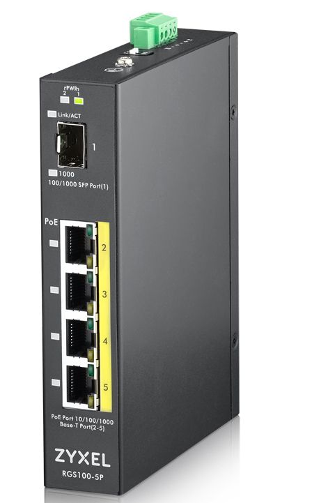 ZyXEL RGS100-5P - Netwerk Switch - Zwart