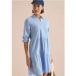 Seersucker robe mi-longue