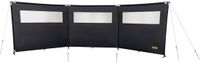 Abbey Camp Windscherm met topbuis - Grijs - Ca. 500 x 145 cm - Met Raam