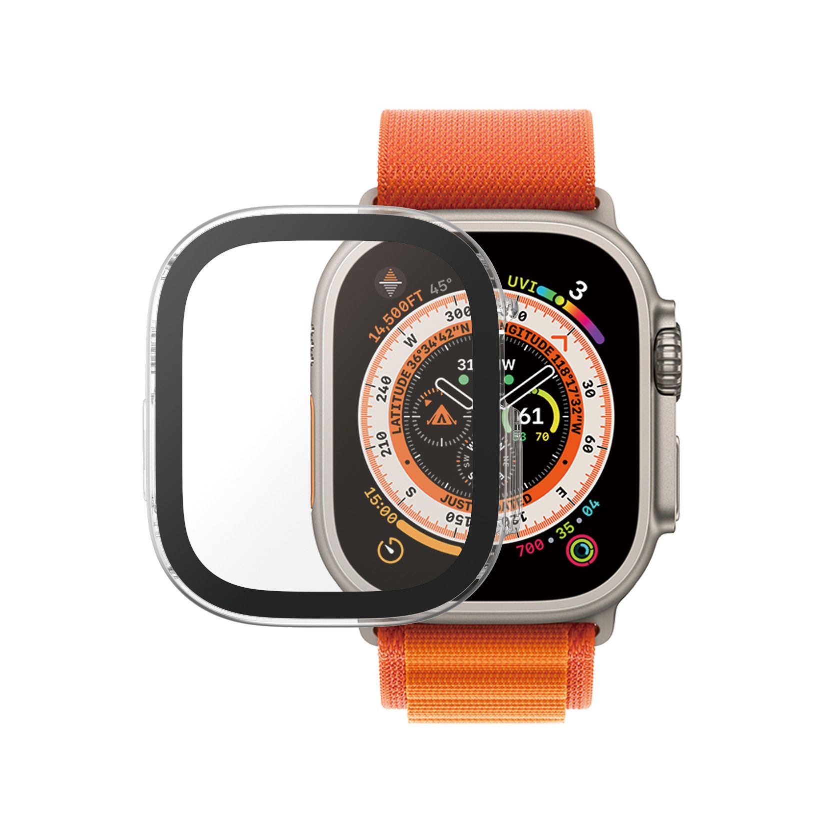 PanzerGlass Apple Watch Full Body Case D30 Transparant Gehard glas, Polyethyleentereftalaat (PET)