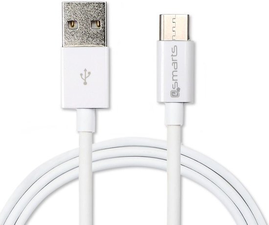 VCTparts 4Smarts USB naar USB-C Kabel 1,25 Meter Wit
