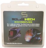 Soldatech Set lasvensters buitenzijde 143,8 x 116,8mm 5 delig