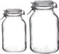 Bormioli Rocco Set van 2x stuks weckpotten/inmaakpotten met beugelsluiting 1,5 liter - 3 liter - Voorraadpotten