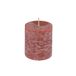 Homéa Pillar Candle D 6.8 x H 7.5 cm Rustic Pink