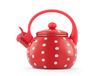 H&H Bollitore In Smalto Decorato Rosso A Pois Bianchi Lt 2