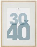 Atmosphera Fotolijstje Manu - met passe partout - voor een foto van 30 x 40 cm - naturel - MDF/Glas