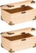 Glorex Hobby 4x stuks houten kistjes ronde deksel 15 x 9,5 cm