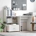 Maison Exclusive - Table avec tiroir, blanc, 131,5 x 50 x 106,5 cm, composite