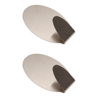 BGS RVS Handdoekhaken - 45 x 70 mm - 1,5 kg - 2-delig - 1 stuk