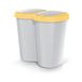 Compacte Afvalcontainer B Duo, geel/grijs, 40 liter