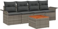 vidaXL Banc de jardin 2 places gris polyrotin