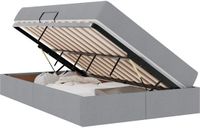 vidaXL Opbergbed met matras Lichtgrijs 120 x 200 cm Polyester