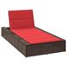 VidaXL Lounge tuinstoel met gecapitonneerde zitting van polyester in rood