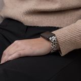 Strap-it Lucky Leopard Siliconen bandje met gespsluiting - geschikt voor de Samsung Galaxy Fit 3