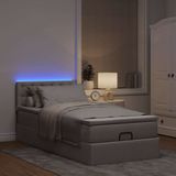 Prolenta Maison Exclusive - Ottomaans bedframe met taupekleurige matras, 80x200 cm, textiel