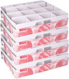 Sunware Boîte de rangement - pour 64 boules de Noël - avec enrouleurs de guirlandes lumineuses - rouge