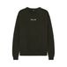 Rellix katoenen oversized gebreide trui met backprint - donkergroen