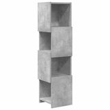 vidaXL Hoekkast - 25,5x25x102cm - Bewerkt Hout - Beton Grijs