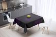 Bonamaison Tafelkleed, Anti-Mold, Sneldrogend, Waterdicht, 100% Polyester Tafellaken, Paars, zwart, 140 x 140 Cm