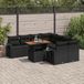 Maison Exclusive - Ensemble de meubles de jardin 9 pièces avec canapé et coussins, noir, en polyrotin