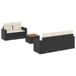 vidaXL 6-delige Loungeset met kussens, polyrattan, zwart