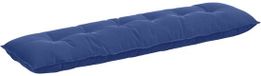 vidaXL Coussin de dossier bleu police 180 x 50 cm velours côtelé