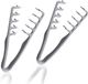 Ensemble de 4 porte-serviettes - Auto-adhésif - ABS - Argent