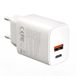 USB Apple USB C-oplader, EU standaard multi-power-oplader PD20W + QC3.0 met snellaadkop, iPhone-oplader, geschikt voor iPhone, iPad, Galaxy, Android enz.