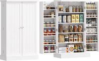 HOMCOM Voorraadkast MDF 60x30x104cm Wit