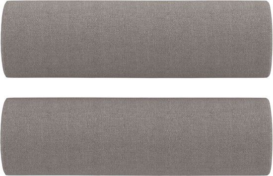 vidaXL Sierkussens 2 stuks Taupe Stof 15x50 cm
