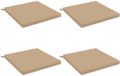 vidaXL - 4-Piece - Zitkussens - SOEST - 4 - st - 100% - Polyester - Zand