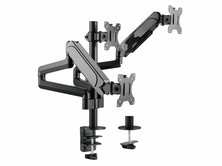 Equip 650134 - Triple Monitor Desk Mount - Black