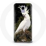 Maniacase Hoesje voor Samsung Galaxy J6 2018 Cacatoes White Parrots on Tree