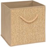 5Five Opbergmand Kastmand - Jute/Karton - Beige - 31 x 31 x 31 cm