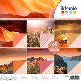 Artemio Scrapbook papier woestijnbruin 30,5 x 30,5 cm 6 vellen