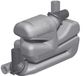 VETUS waterlock pour tuyaux d'échappement longs type LSG - raccord de tuyau 75 mm