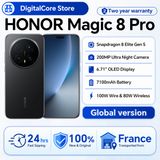 Honor Magic 8 Pro 5G smartphone, 6,71 pouce OLED-scherm, Snapdragon 8 Elite Gen 5, 200 MP Aimage-camera, 7100 mAh, 100 W, NFC, eSIM