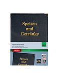 Sigel Menus map met gravure en rubberen binding voor DIN A5-1 stuk, zwart
