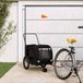 Chariot de vélo pour chien avec cadre en fer robuste et portes zippées