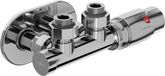 Mexen G00 set d'angle thermostatique avec capot R, Duplex, DN50, chrome