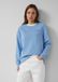 s.Oliver Relaxed sweatshirt met print - dames - katoen - lange mouw - ronde hals - effen - arctisch blauw