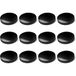cyclingcolors 12 x siliconen glijders, antislip, anti-vibratie, rond, 18 mm, elektronische huishoudelijke meubels, zwart