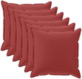 vidaXL - Kussensloop - 6 stuks - Houten - Wijnrood - 35 x 35 cm - Polyester