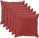 vidaXL - Kussensloop - 6 stuks - Houten - Wijnrood - 35 x 35 cm - Polyester