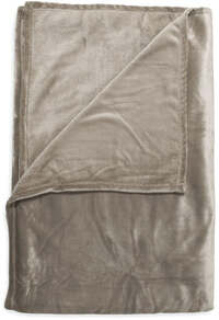 Zo Home Flanel Fleece Plaid Cara - shady sand - 140x200