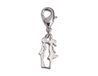 INNSPIRO Mooie bedelhangers, metaal, paar kussen met karabijnhaak, 9 x 18 mm, 25 u., 17x20mm., Metaal, Geen edelsteen