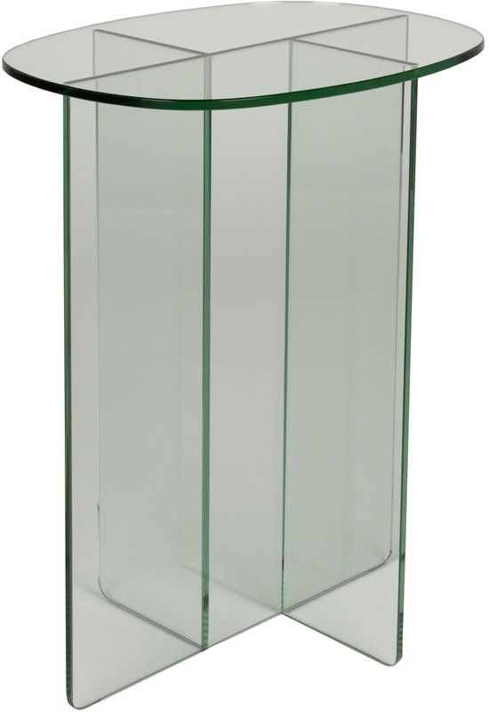 Zuiver Linea Bijzettafel 30x40 cm Glas Transparant